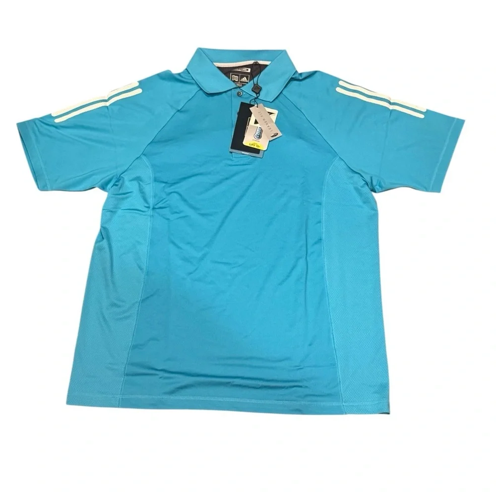 Adidas ClimaCool Men's turquoise blue Polo Shirt